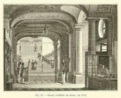 Velká předsíň memu, v roce 1723 od French School