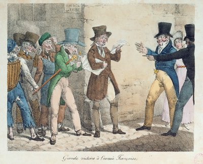 Velké vítězství francouzské armády, oznámení o vítězství v bitvě u Trocadera, září 1823 od French School