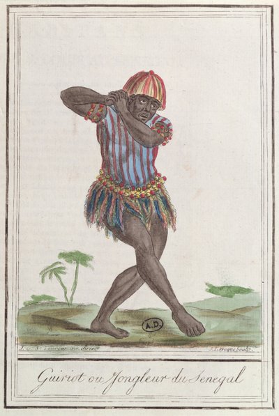 Griot nebo Minstrel ze Senegalu, 1796 od French School