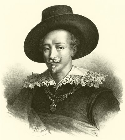 Guido Reni, portrét (rytina) od French School