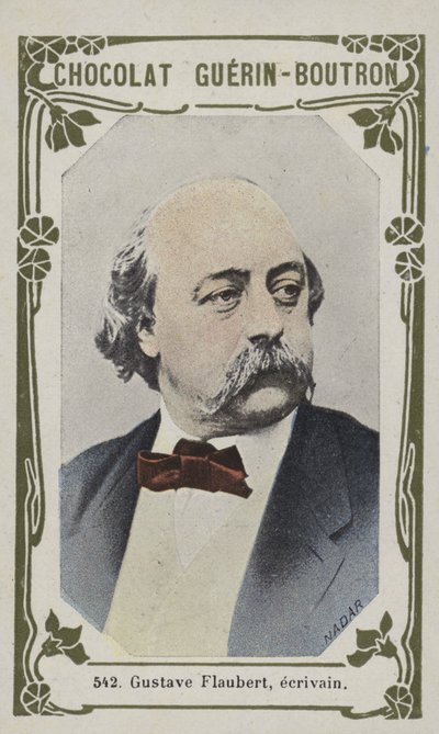 Gustave Flaubert, spisovatel (barevné foto) od French School