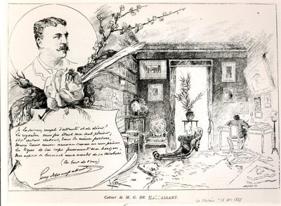 Guy de Maupassant (1850-93) a jeho studie od French School