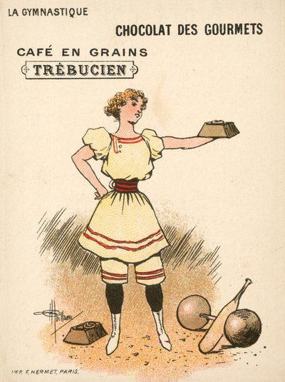 Gymnastika (chromolitho) od French School