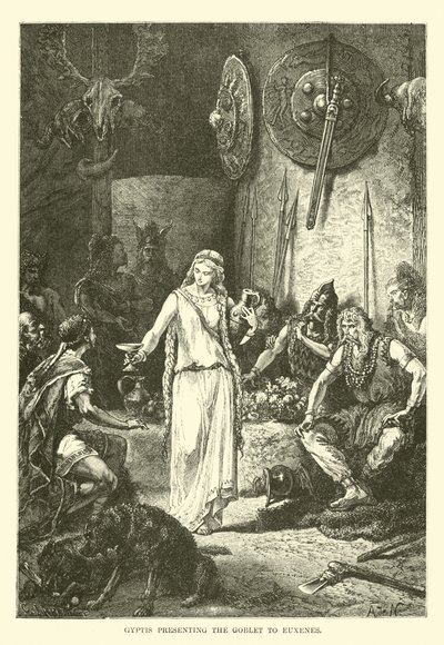 Gyptis předkládá pohár Euxenovi od French School