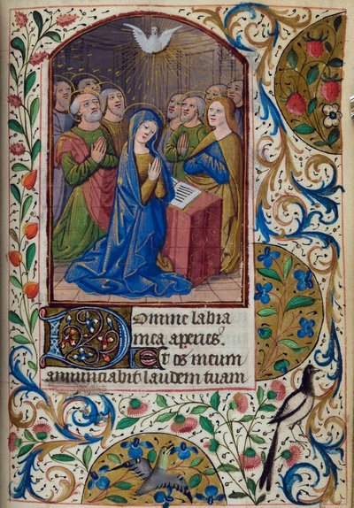 H/L-3-3 fol. 104r Letnice, z Knihy hodin, Použití Paříže, polovina 15. století od French School