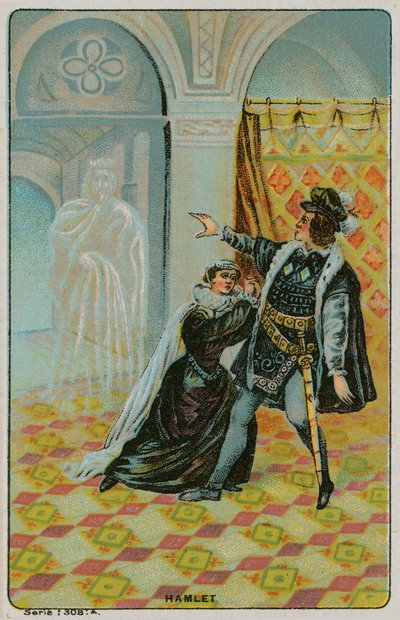 Hamlet - zjeví se duch Hamletova otce od French School