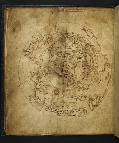 Harley 647 f.21v Diagram severní a jižní polokoule, z 