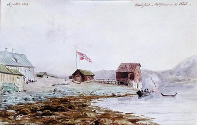Havoysund (Havoesund) Harbour v Norsku od French School