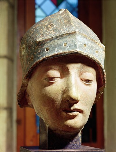 Hlava pravděpodobně pochází od Johanky z Arku (1412-31) (terakota) od French School
