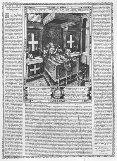 Henri IV (1553-1610) na smrtelné posteli, 1610 od French School