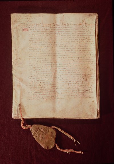 Henri IV, Z Boží milosti, král Francie a Navarry, první stránka z „Ediktu z Nantes“, 1598 (viz také 166021) (inkoust na papíře) od French School