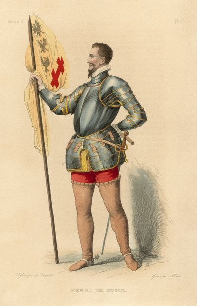 Henri de Guise (barevná rytina) od French School
