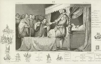 Jindřich III Francie na smrtelné posteli, 1589 od French School