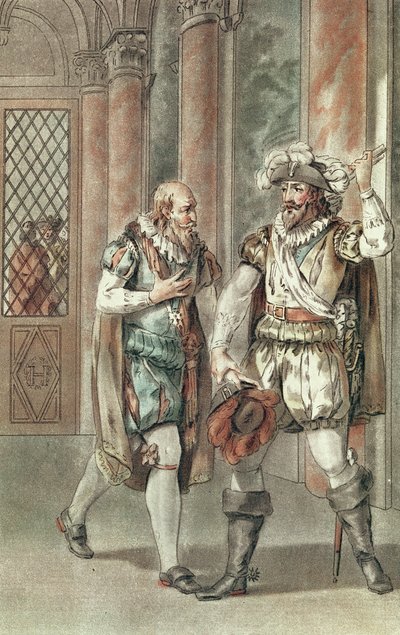 Henry IV rozmlouvá se Sullym od French School