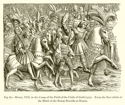 Jindřich VIII. v táboře pole zlatého plátna (1520) od French School