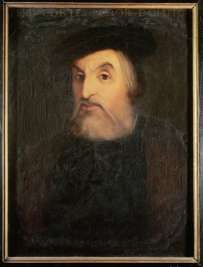 Hernan Cortez, conquistador", objevitel od French School