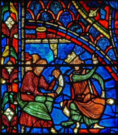 Herodes se radí s učenci o betlémské hvězdě (w28b) od French School