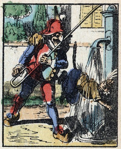 Historie Dr. Pulcinella (Polichinelle). Dřevoryt Imaging Pellerin - Epinal, sd. Konec 19. století. od French School