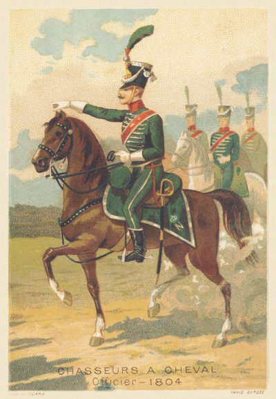 Lovci koní, důstojník v roce 1804 od French School