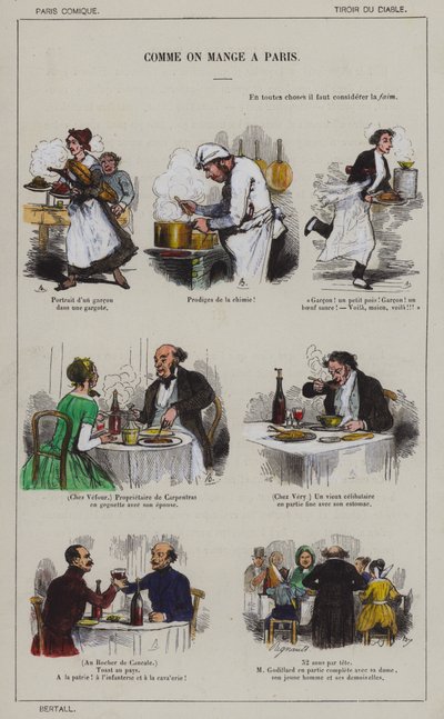 Jak se jí v Paříži (color litho) od French School
