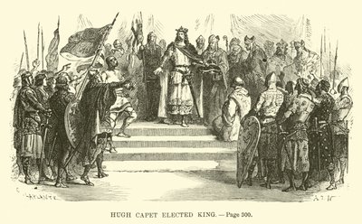 Hugh Capet zvolen králem od French School