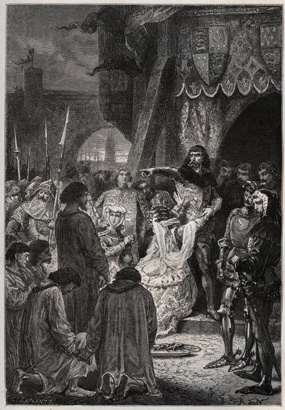 Stoletá válka: Kapitulace Calais od French School