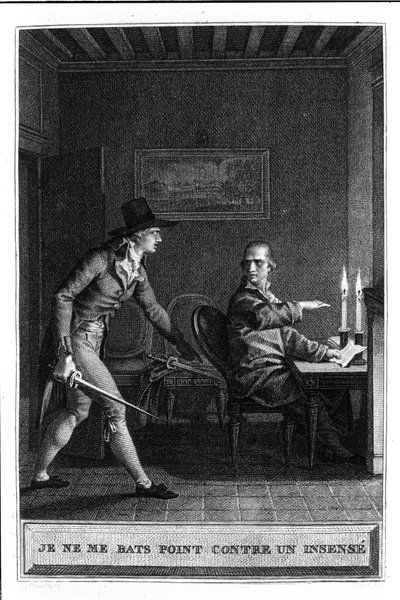 Nebojuju jako smyslů zbavený Ilustrace k dílu "Julie aneb Nová Heloisa" od Jeana Jacquese Rousseaua (1712-1788) 1780 od French School