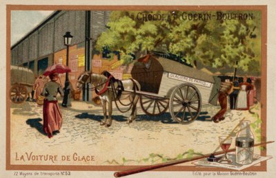 Vozík na led (chromolitho) od French School