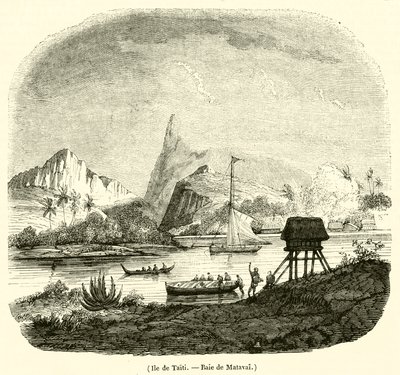 Ile de Taiti, Baie de Matavai (rytina) od French School