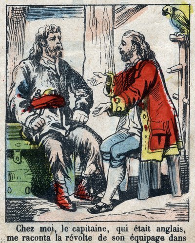 Ilustrace ke knize Daniela Defoe (De foe) „“ Robinson Crusoe““. Epinal zobrazování z konce 19. století. od French School