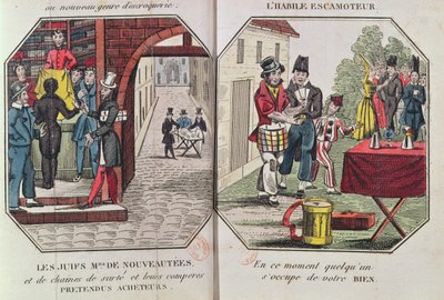 Ilustrace k filmu Le Paravoleur aneb Umění bezpečně řídit v jakékoli zemi, zejména v Paříži, Eugene Francois Vidocq, 1830 od French School
