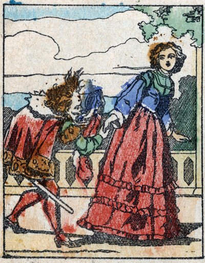 Ilustrace k „“ Riquet a la houppe““, příběh Charlese Perraulta (1628-1703), francouzského spisovatele. Dřevoryt Imaging Pellerin - Epinal, sd. Konec 19. století. od French School