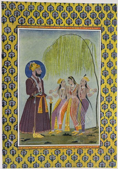 Ilustrace pro The Arabian Nights, 1895 (barevná rytina) od French School