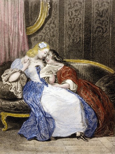Ilustrace z Julie or the New Heloise, c.1852 od French School