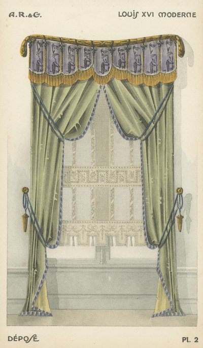 Ilustrace z produktového katalogu interiérového designu od A R & Cie, Francie od French School
