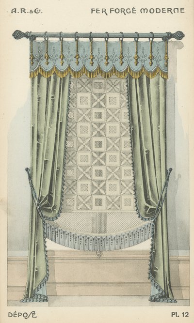 Ilustrace z produktového katalogu interiérového designu od A R & Cie, Francie od French School