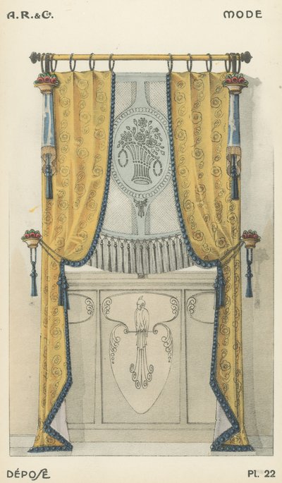 Ilustrace z produktového katalogu interiérového designu od A R & Cie, Francie od French School
