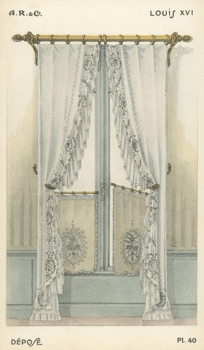 Ilustrace z produktového katalogu interiérového designu od A R & Cie, Francie od French School