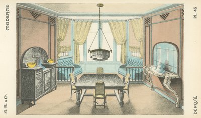 Ilustrace z produktového katalogu interiérového designu od A R & Cie, Francie od French School