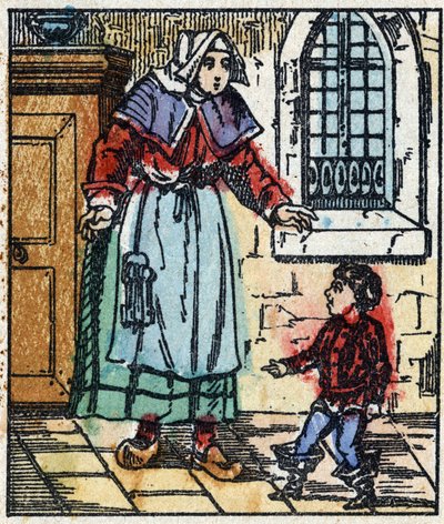 Ilustrace příběhu „Le petit poucet“ od Charlese Perraulta. Dřevoryt Imaging Pellerin - Epinal, sd. Konec 19. století. od French School