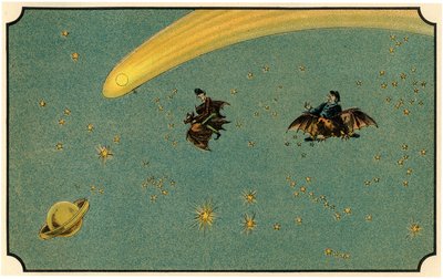 Ilustrace knihy "Voyage dans la lune avant 1900" od A. de Ville-d