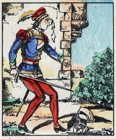 Ilustrace příběhu „The Adventures of Grand Flandrin““ Dřevoryt od Imaging Pellerin - Epinal, sd. Konec 19. století. od French School