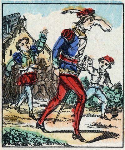 Ilustrace příběhu „The Adventures of Grand Flandrin““ Dřevoryt od Imaging Pellerin - Epinal, sd. Konec 19. století. od French School