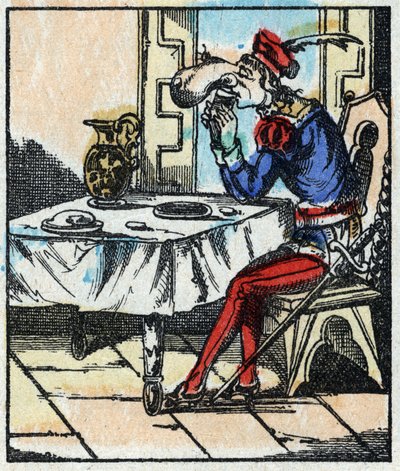 Ilustrace příběhu „The Adventures of Grand Flandrin““ Dřevoryt od Imaging Pellerin - Epinal, sd. Konec 19. století. od French School