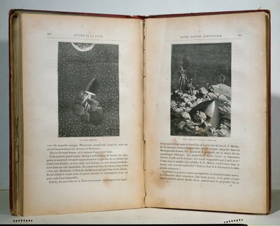 Ilustrace z Round the Moon od Julese Verna (1828-1905) od French School