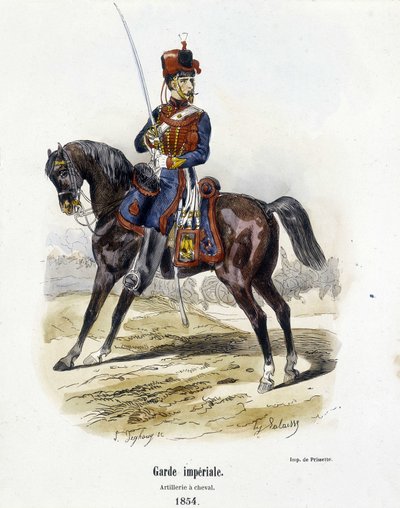 Císařská garda: Dělostřelectvo na koni v roce 1854 – v „Histoire de l