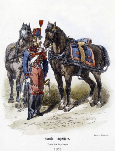 Císařská garda: vlak posádek v roce 1855 - v „“ Histoire de l