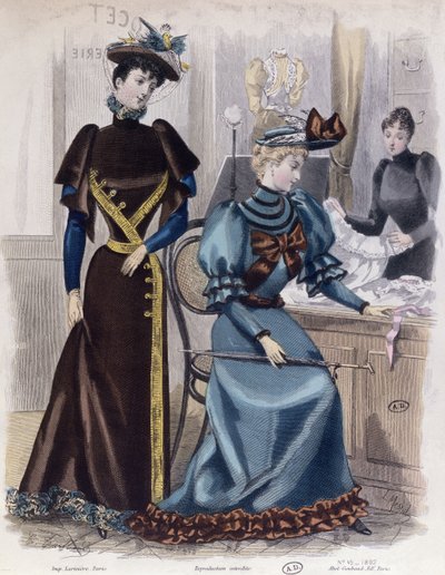 V obchodě se spodním prádlem, 1892 od French School