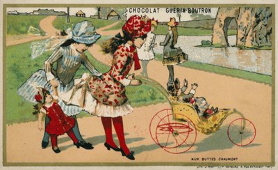 V Parc des Buttes Chaumont, Paříž (chromolitho) od French School
