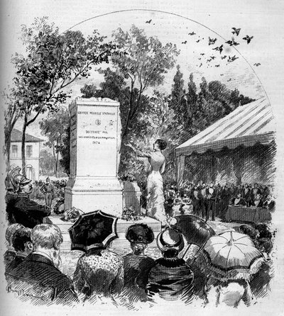 Inaugurace pomníku věnovaného malíři Jeanu Baptistovi Camille Corotovi (1796-1875) ve Ville d